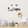 Hand-Painted Decorative Metal Wall Accessory Set (4 Pieces) | Antiquation Finish | Sizes: 13x13cm, 9x9cm, 10x15cm, 22x68cm | Unique Home Decor