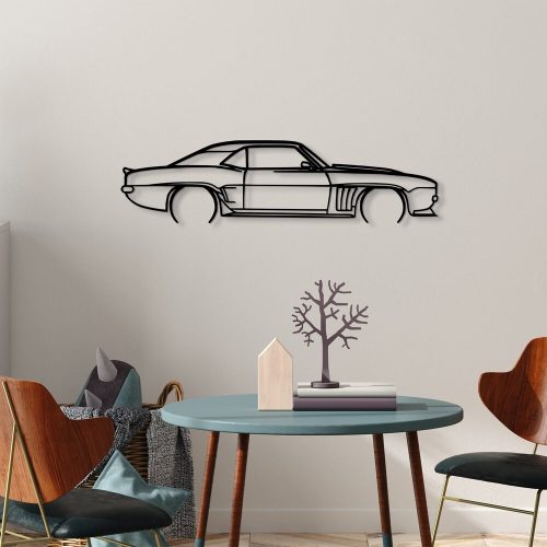 Stylish Black Decorative Metal Wall Accessory, 70 x 18 cm | 100% Metal, 1.5 mm Thickness | Easy Wall Mounting for Modern Home Decor