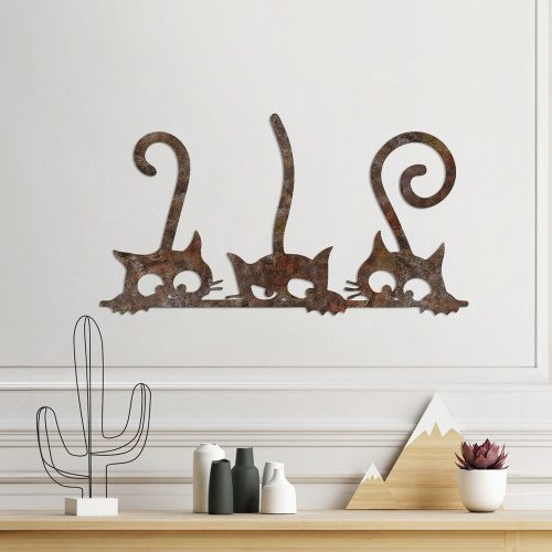 Hand-Painted Decorative Metal Wall Accessory, 33 x 60 cm, 1.5 mm Thick, Antiquation Finish | Unique Art Piece for Home Decor, Adds Charm & Style