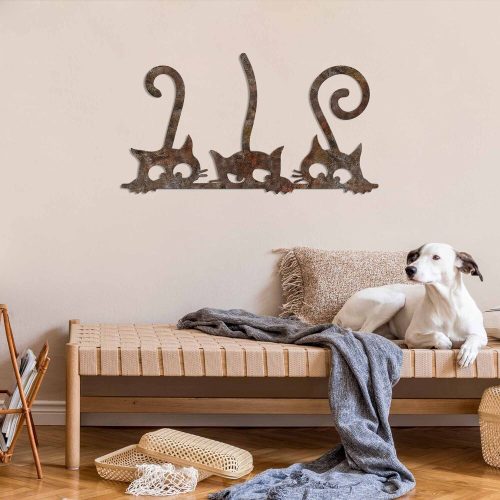 Hand-Painted Decorative Metal Wall Accessory, 33 x 60 cm, 1.5 mm Thick, Antiquation Finish | Unique Art Piece for Home Decor, Adds Charm & Style