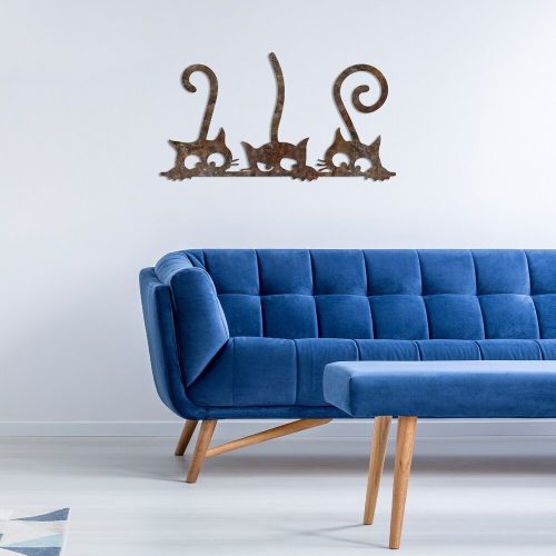 Hand-Painted Decorative Metal Wall Accessory, 33 x 60 cm, 1.5 mm Thick, Antiquation Finish | Unique Art Piece for Home Decor, Adds Charm & Style