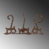 Hand-Painted Decorative Metal Wall Accessory, 33 x 60 cm, 1.5 mm Thick, Antiquation Finish | Unique Art Piece for Home Decor, Adds Charm & Style