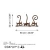 Hand-Painted Decorative Metal Wall Accessory, 33 x 60 cm, 1.5 mm Thick, Antiquation Finish | Unique Art Piece for Home Decor, Adds Charm & Style