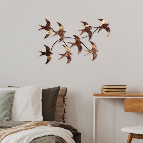 Hand-Painted Decorative Metal Wall Accessory, 69 x 41 x 7 cm | 100% Metal, 1.5 mm Thick | Unique Art Piece for Home Decor, Color Variations May Occur