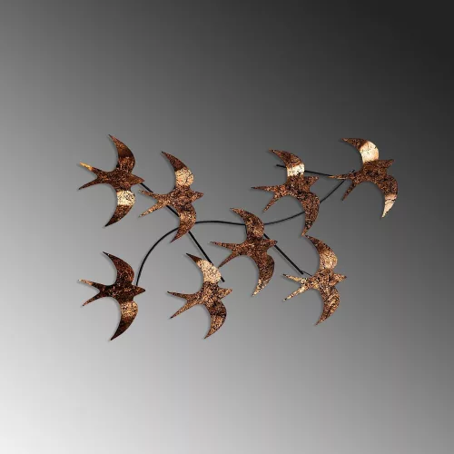 Hand-Painted Decorative Metal Wall Accessory, 69 x 41 x 7 cm | 100% Metal, 1.5 mm Thick | Unique Art Piece for Home Decor, Color Variations May Occur