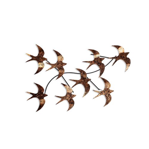 Hand-Painted Decorative Metal Wall Accessory, 69 x 41 x 7 cm | 100% Metal, 1.5 mm Thick | Unique Art Piece for Home Decor, Color Variations May Occur