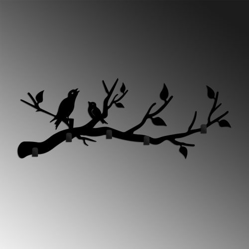 Durable Metal Wall Hook, Black, 67 x 27 x 2 cm | 100% Metal Construction, Easy Installation with Screws | Ideal for Home Organization & Decor