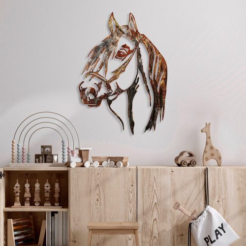 Hand-Painted Decorative Metal Wall Accessory, 38 x 53 cm | 100% Metal, 1.5 mm Thick | Unique Color Variations for Stylish Home Decor