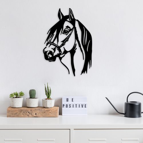 Stylish Black Decorative Metal Wall Accessory, 40 x 55 cm | 100% Metal, 1.5 mm Thickness | Easy Wall Mounting, Perfect for Modern Decor