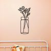 Stylish Black Decorative Metal Wall Accessory, 58 x 61 cm | 100% Metal, 1.5 mm Thickness | Easy Wall Mounting, Perfect for Modern Decor