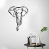 Stylish Black Decorative Metal Wall Accessory, 52 x 41 cm | 100% Metal, 2 mm Thickness | Easy Wall Mounting, Perfect for Modern Home Decor