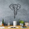 Stylish Black Decorative Metal Wall Accessory, 52 x 41 cm | 100% Metal, 2 mm Thickness | Easy Wall Mounting, Perfect for Modern Home Decor