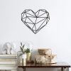 Stylish Black Decorative Metal Wall Accessory, 47 x 40 cm | 100% Metal, 1.5 mm Thickness | Easy Wall Mounting for Modern Home Decor