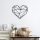 Stylish Black Decorative Metal Wall Accessory, 47 x 40 cm | 100% Metal, 1.5 mm Thickness | Easy Wall Mounting for Modern Home Decor