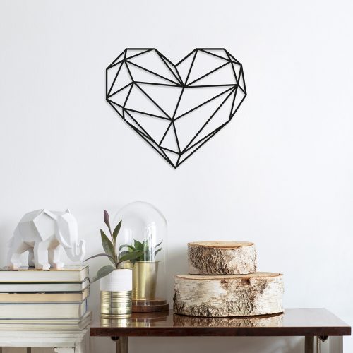 Stylish Black Decorative Metal Wall Accessory, 47 x 40 cm | 100% Metal, 1.5 mm Thickness | Easy Wall Mounting for Modern Home Decor