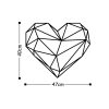 Stylish Black Decorative Metal Wall Accessory, 47 x 40 cm | 100% Metal, 1.5 mm Thickness | Easy Wall Mounting for Modern Home Decor