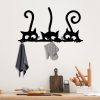 Durable Metal Wall Hook, Black, 60 x 37 x 2 cm | 100% Metal Construction, Easy Installation with Screws | Ideal for Home Organization & Decor
