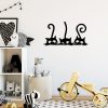 Durable Metal Wall Hook, Black, 60 x 37 x 2 cm | 100% Metal Construction, Easy Installation with Screws | Ideal for Home Organization & Decor