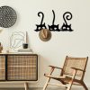 Durable Metal Wall Hook, Black, 60 x 37 x 2 cm | 100% Metal Construction, Easy Installation with Screws | Ideal for Home Organization & Decor