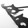 Durable Metal Wall Hook, Black, 60 x 37 x 2 cm | 100% Metal Construction, Easy Installation with Screws | Ideal for Home Organization & Decor