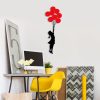 Stylish Decorative Metal Wall Accessory, 100 x 34 cm, 100% Metal (1.5 mm) | Black & Red | Easy Wall Mounting | Perfect for Modern Decor