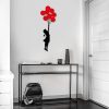 Stylish Decorative Metal Wall Accessory, 100 x 34 cm, 100% Metal (1.5 mm) | Black & Red | Easy Wall Mounting | Perfect for Modern Decor