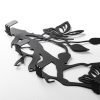 Durable Metal Wall Hook, Black, 60 x 24 x 2 cm | 100% Metal Construction, Easy Installation with Screws | Ideal for Home Organization & Decor