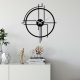 Elegant Black Decorative Metal Wall Clock, 49 x 43 cm | 100% Metal (1.5 mm), Silent Mechanism | Perfect for Home & Office Decor, Easy Wall Mount