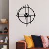 Elegant Black Decorative Metal Wall Clock, 49 x 43 cm | 100% Metal (1.5 mm), Silent Mechanism | Perfect for Home & Office Decor, Easy Wall Mount