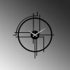 Elegant Black Decorative Metal Wall Clock, 49 x 43 cm | 100% Metal (1.5 mm), Silent Mechanism | Perfect for Home & Office Decor, Easy Wall Mount