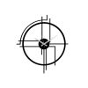 Elegant Black Decorative Metal Wall Clock, 49 x 43 cm | 100% Metal (1.5 mm), Silent Mechanism | Perfect for Home & Office Decor, Easy Wall Mount