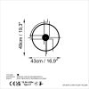 Elegant Black Decorative Metal Wall Clock, 49 x 43 cm | 100% Metal (1.5 mm), Silent Mechanism | Perfect for Home & Office Decor, Easy Wall Mount
