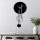 Elegant Black Decorative Metal Wall Clock, 62 x 32 cm | 100% Metal, 1.5 mm Thick | Silent Mechanism, Easy Wall Mount | Stylish Home Decor