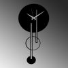 Elegant Black Decorative Metal Wall Clock, 62 x 32 cm | 100% Metal, 1.5 mm Thick | Silent Mechanism, Easy Wall Mount | Stylish Home Decor