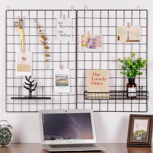 Stylish Decorative Metal Wall Accessory (2 Pieces), Black, 50 x 70 x 3 cm | 100% Metal with 10 Tiny Latches | Perfect for Modern Home Decor & Art Display