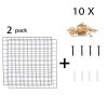Stylish Decorative Metal Wall Accessory (2 Pieces), Black, 60 x 60 x 3 cm | 100% Metal with 10 Tiny Latches | Perfect for Modern Home Decor & Art Display