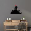 Stylish Decorative Metal Wall Accessory, Black & Red, 52 x 70 cm | 100% Metal, 1.5 mm Thick | Easy Wall Mounting, Perfect for Modern Decor