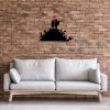 Stylish Decorative Metal Wall Accessory, Black & Red, 52 x 70 cm | 100% Metal, 1.5 mm Thick | Easy Wall Mounting, Perfect for Modern Decor
