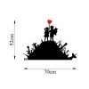 Stylish Decorative Metal Wall Accessory, Black & Red, 52 x 70 cm | 100% Metal, 1.5 mm Thick | Easy Wall Mounting, Perfect for Modern Decor