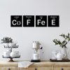 Stylish Decorative Metal Wall Accessory (4 Pieces), Black, 18 x 18 cm | 100% Metal, 1.5 mm Thickness | Perfect for Modern Home Decor & Accent Walls