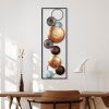 Hand-Painted Decorative Metal Wall Accessory, 32 x 90 x 4 cm | 100% Metal, Unique Color Variations | Perfect for Home Decor & Art Lovers