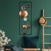 Hand-Painted Decorative Metal Wall Accessory, 32 x 90 x 4 cm | 100% Metal, Unique Color Variations | Perfect for Home Decor & Art Lovers