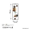 Hand-Painted Decorative Metal Wall Accessory, 32 x 90 x 4 cm | 100% Metal, Unique Color Variations | Perfect for Home Decor & Art Lovers