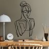 Stylish Black Decorative Metal Wall Accessory, 34 x 61 cm | 100% Metal, 1.5 mm Thick | Easy Wall Mounting, Perfect for Modern Home Decor