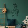 Stylish Black Decorative Metal Wall Accessory, 34 x 61 cm | 100% Metal, 1.5 mm Thick | Easy Wall Mounting, Perfect for Modern Home Decor