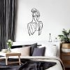 Stylish Black Decorative Metal Wall Accessory, 34 x 61 cm | 100% Metal, 1.5 mm Thick | Easy Wall Mounting, Perfect for Modern Home Decor