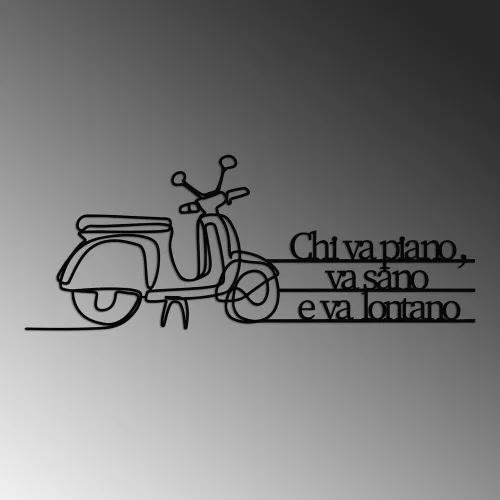 Stylish Black Decorative Metal Wall Accessory, 60 x 25 cm | 100% Metal, 1.5 mm Thickness | Lightweight & Modern Design for Home Decor