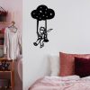 Stylish Black Decorative Metal Wall Accessory, 34 x 62 cm | 100% Metal, 1.5 mm Thickness | Lightweight 0.71 kg | Perfect for Modern Home Decor
