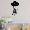 Stylish Black Decorative Metal Wall Accessory, 34 x 62 cm | 100% Metal, 1.5 mm Thickness | Lightweight 0.71 kg | Perfect for Modern Home Decor