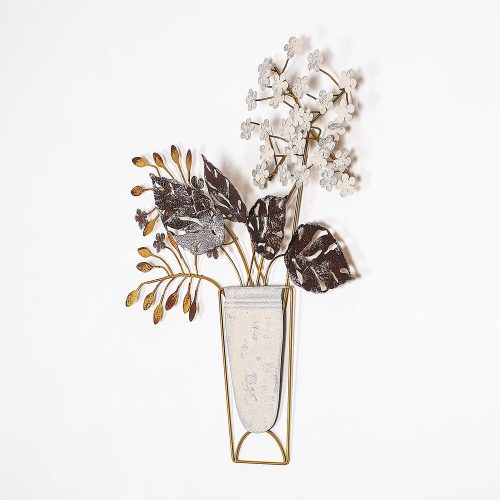 Hand-Painted Decorative Metal Wall Accessory, 47 x 55 cm | 100% Metal, 1.5 mm Thick | Unique Art Piece for Home Decor, Lightweight & Easy to Hang